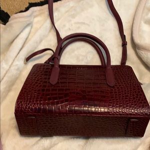 Radley London croc embossed burgundy bag